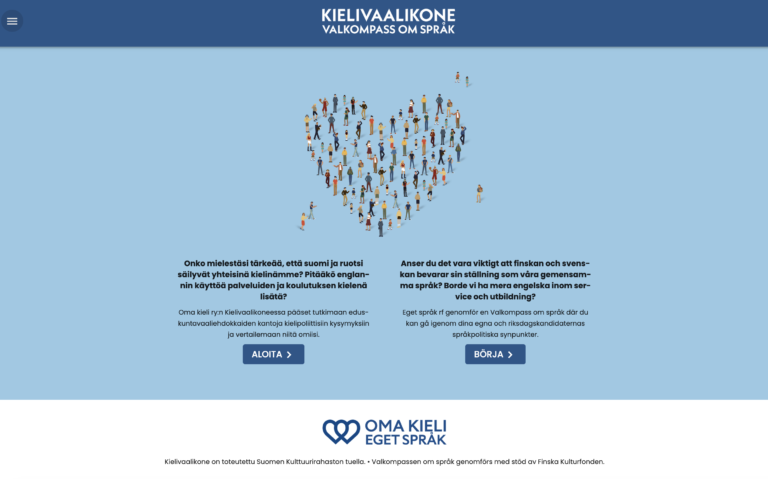 Tiedote Kielivaalikoneesta julkaistu